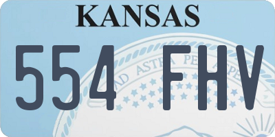KS license plate 554FHV