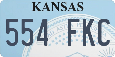 KS license plate 554FKC
