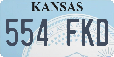 KS license plate 554FKD