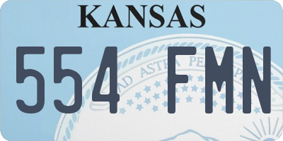 KS license plate 554FMN