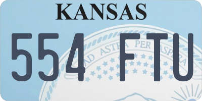 KS license plate 554FTU