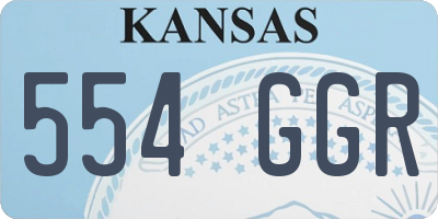 KS license plate 554GGR