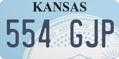 KS license plate 554GJP