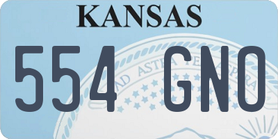 KS license plate 554GNO