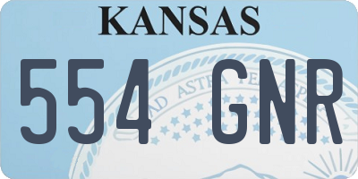 KS license plate 554GNR