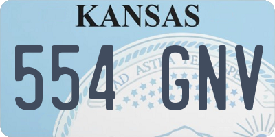 KS license plate 554GNV