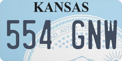 KS license plate 554GNW