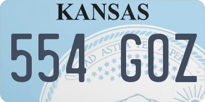 KS license plate 554GOZ
