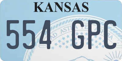 KS license plate 554GPC