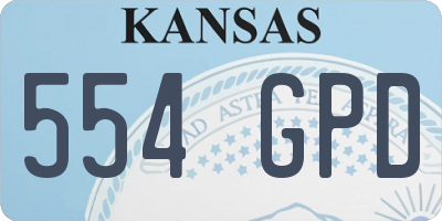 KS license plate 554GPD