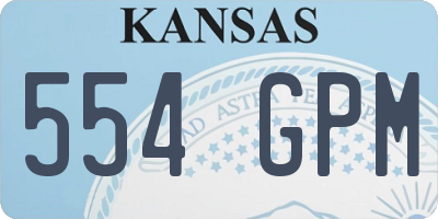 KS license plate 554GPM