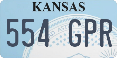 KS license plate 554GPR