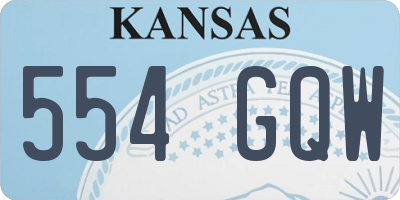 KS license plate 554GQW