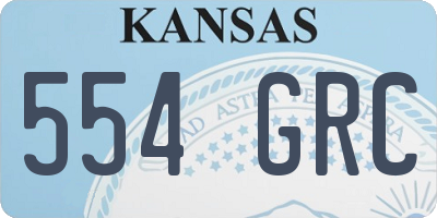 KS license plate 554GRC