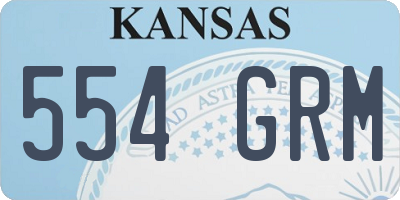 KS license plate 554GRM