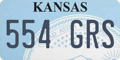 KS license plate 554GRS