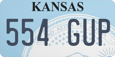 KS license plate 554GUP
