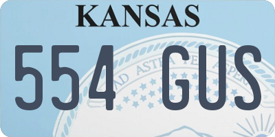 KS license plate 554GUS