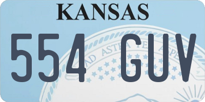 KS license plate 554GUV