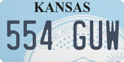 KS license plate 554GUW