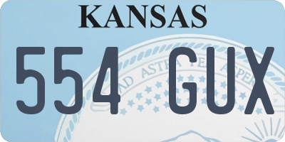 KS license plate 554GUX