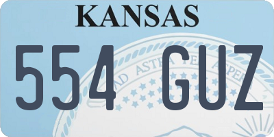 KS license plate 554GUZ
