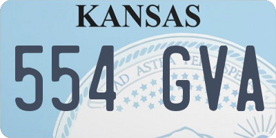KS license plate 554GVA