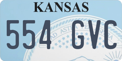 KS license plate 554GVC
