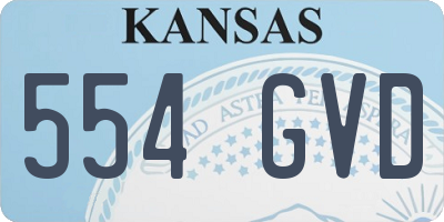 KS license plate 554GVD