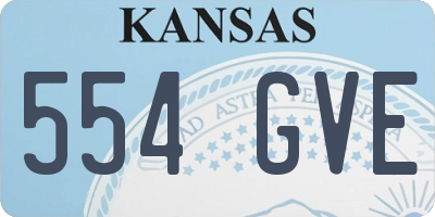 KS license plate 554GVE