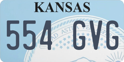 KS license plate 554GVG