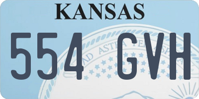 KS license plate 554GVH