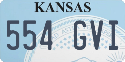 KS license plate 554GVI