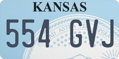 KS license plate 554GVJ