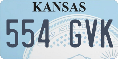 KS license plate 554GVK