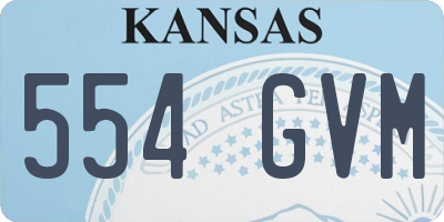 KS license plate 554GVM