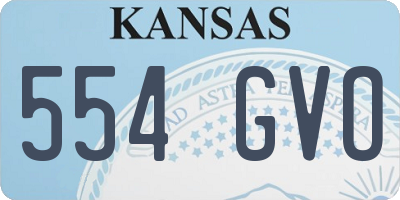 KS license plate 554GVO