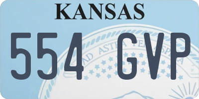 KS license plate 554GVP