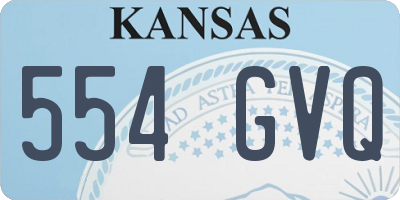 KS license plate 554GVQ