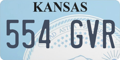 KS license plate 554GVR