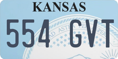 KS license plate 554GVT