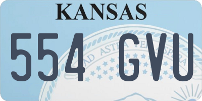 KS license plate 554GVU