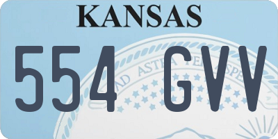 KS license plate 554GVV