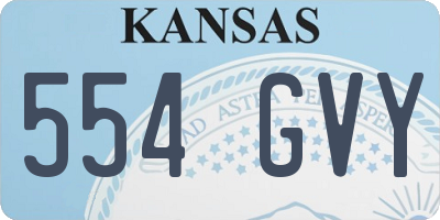 KS license plate 554GVY