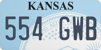 KS license plate 554GWB