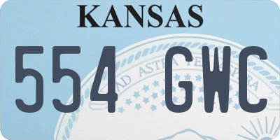 KS license plate 554GWC
