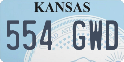 KS license plate 554GWD