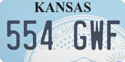 KS license plate 554GWF