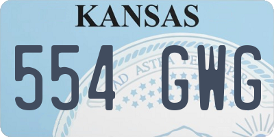KS license plate 554GWG