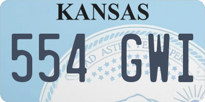 KS license plate 554GWI